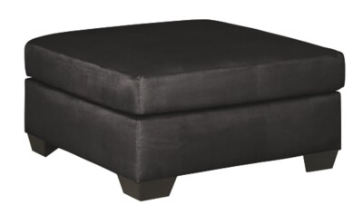 Darcy Oversized Accent Ottoman Black