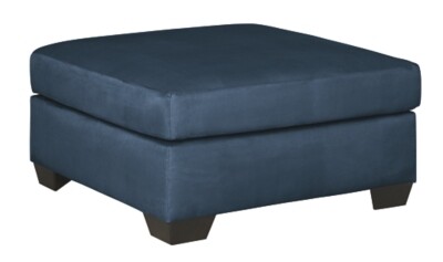 Darcy Oversized Accent Ottoman Blue