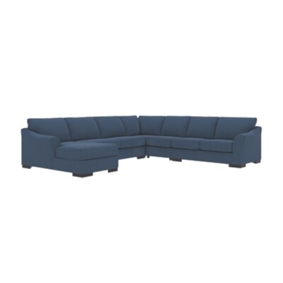 Bantry Nuvella® 5-Piece Sectional with Chaise and Sleeper