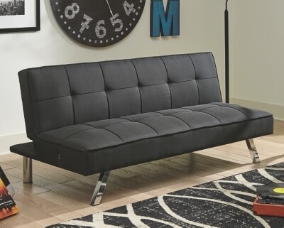 Santini Flip Flop Armless Sofa Black