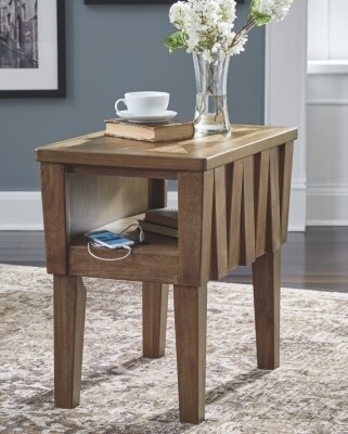 Rowenbeck Chairside End Table with USB Ports &amp; Outlets