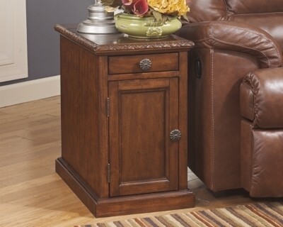 Laflorn Chairside End Table with USB Ports &amp; Outlets