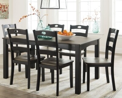 D338-425 Froshburg Dining Room Table and Chairs (Set of 7)