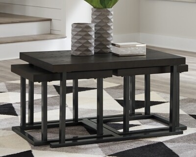 Airdon Coffee Table with Stools (Set of 3)