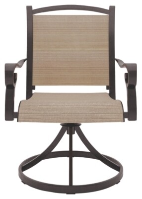 Bass Lake Sling Swivel Chair (Set of 2)