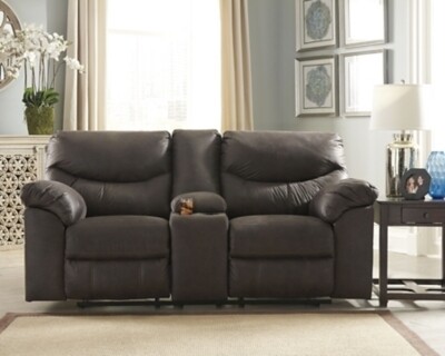 Boxberg Reclining Loveseat with Console Teak