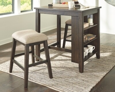 D397-113 Rokane Counter Height Dining Room Table and Bar Stools (Set of 3)