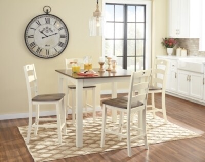 Woodanville Counter Height Dining Room Table and Bar Stools (Set of 5)