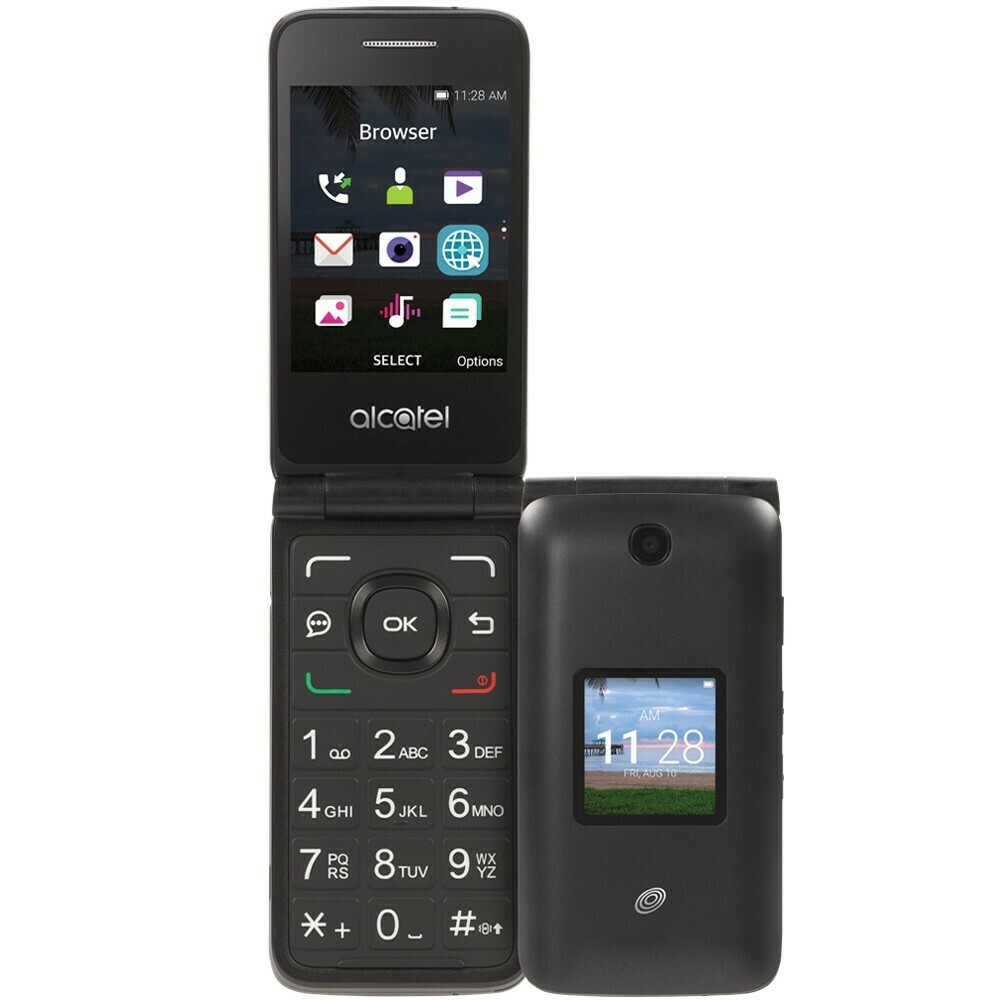 Tracfone Prepaid Alcatel Myflip (4GB) Flip Phone - Gray