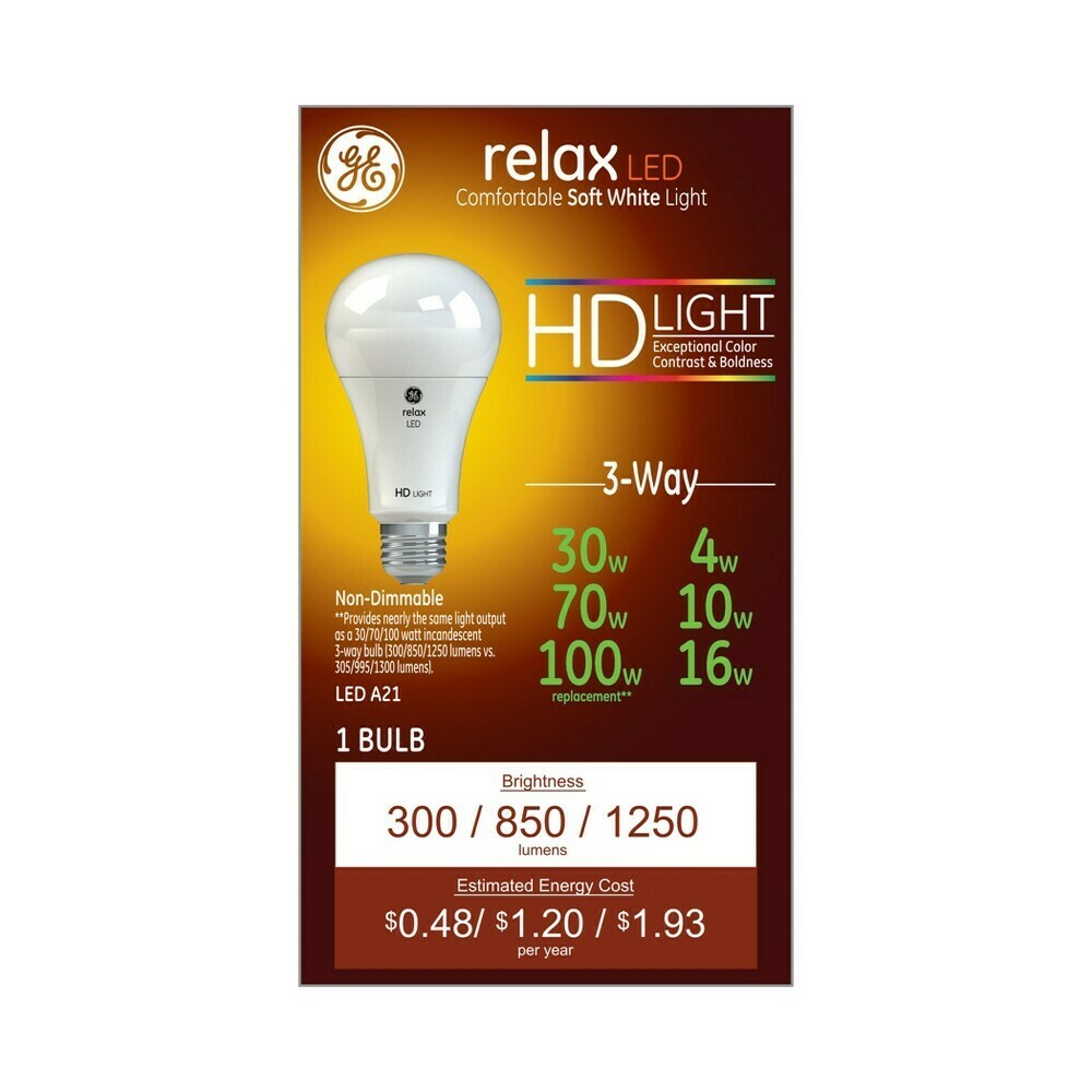 Relax White Equivalent 3 way LED HD