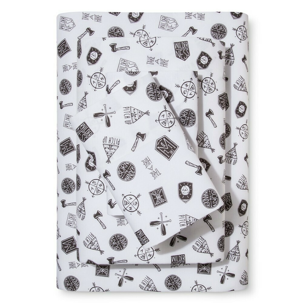 Camp Patches Printed Cotton Sheet Set 3pc