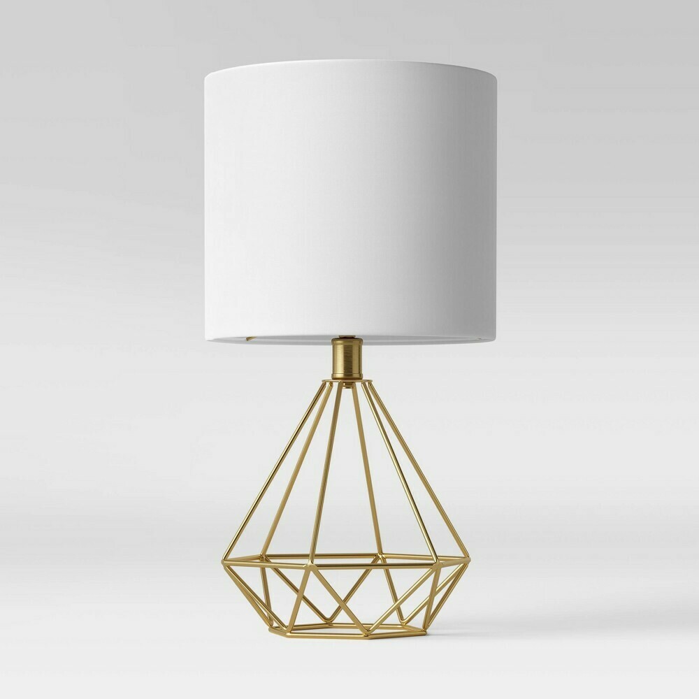 Wire Geo Table Lamp Brass