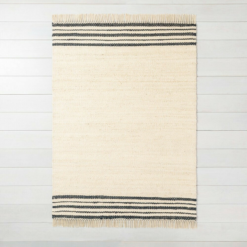 5x7 Stripe Jute Rug