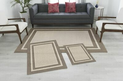 Red 3 Pc Rug Set