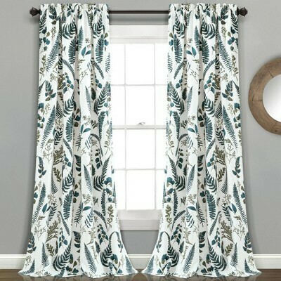 Blue/Green Curtain Panels