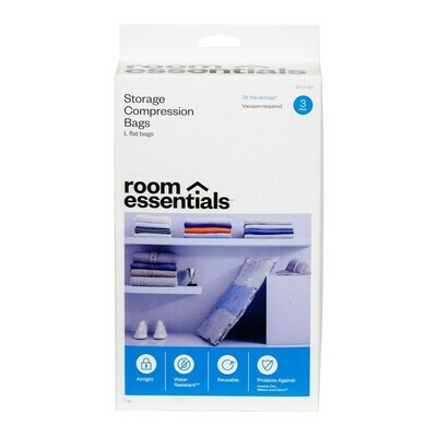 3 Large Compression Bags Clear -