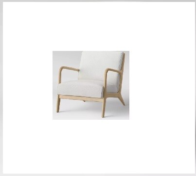 Wood Arm Chair, Cream