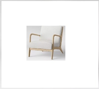 Wood Arm Chair, Cream