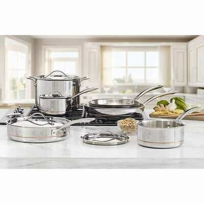 10pc 5-Ply Stainless Steel Cookware