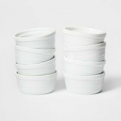 Stripe Ramekin Porcelain 8ct