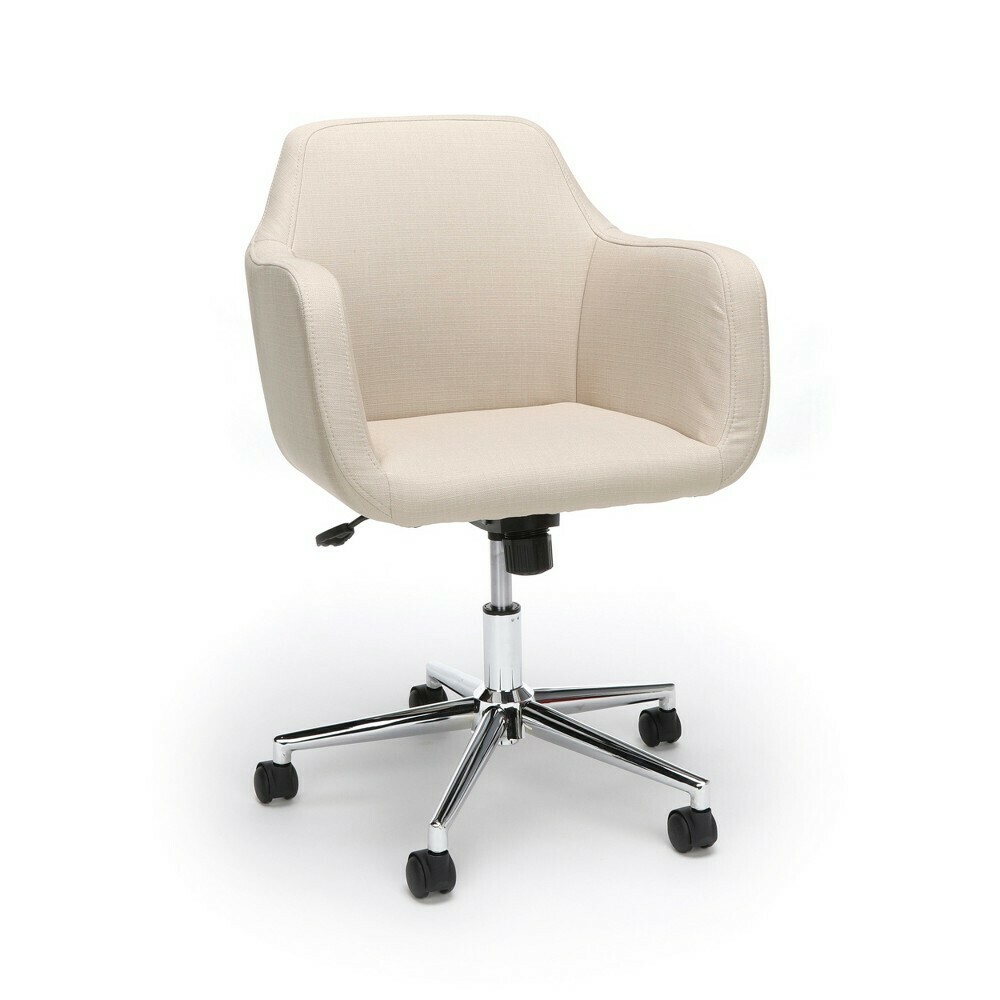 Upholstered Adjustable Home Office Chair with Wheels