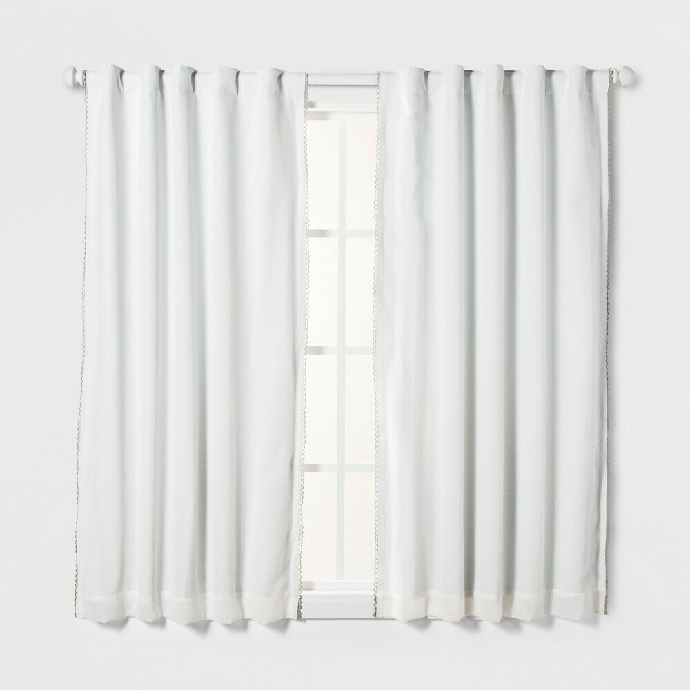 Loop Trim Blackout Window Curtain Panel