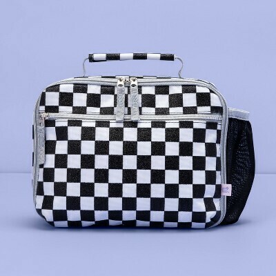 Kids&#39; Lunch Tote Black and White Checker