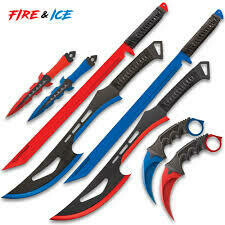 8pc Fire Ice Knife Set