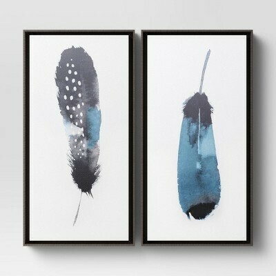 *AS IS* 2pcs Feather Art