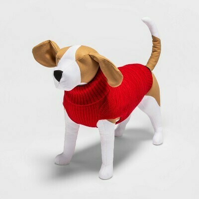 Knit Dog Sweater Red S