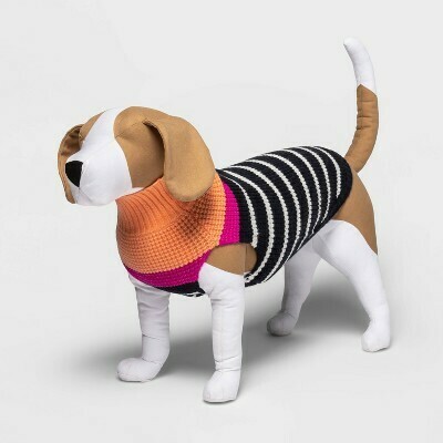 Dog Cat Striped Sweater M