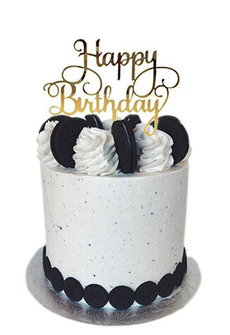 Cake Topper - Happy Birthday (Gold)