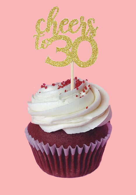Cupcake Topper - Cheers To 30