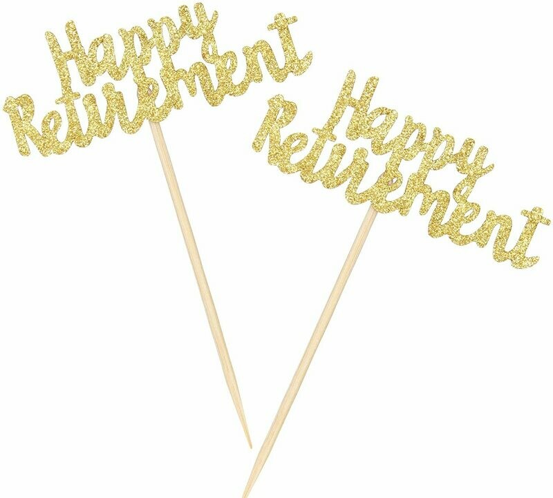 Cupcake Topper - Happy Retirement