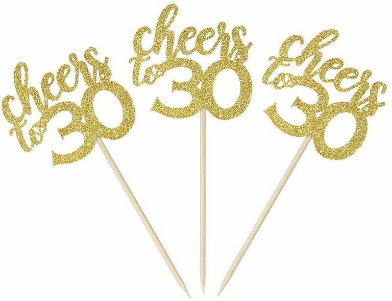 Cupcake Topper - Cheers To 30