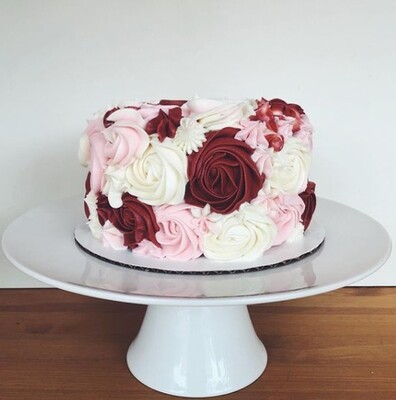 Ruffle Floral Cake
