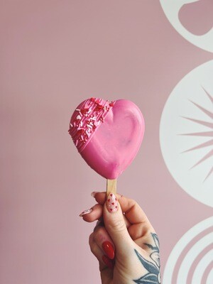 Valentine's Heart Cakesicle (Pink)