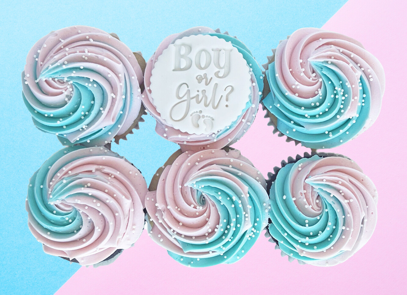 Gender Reveal Cupcakes