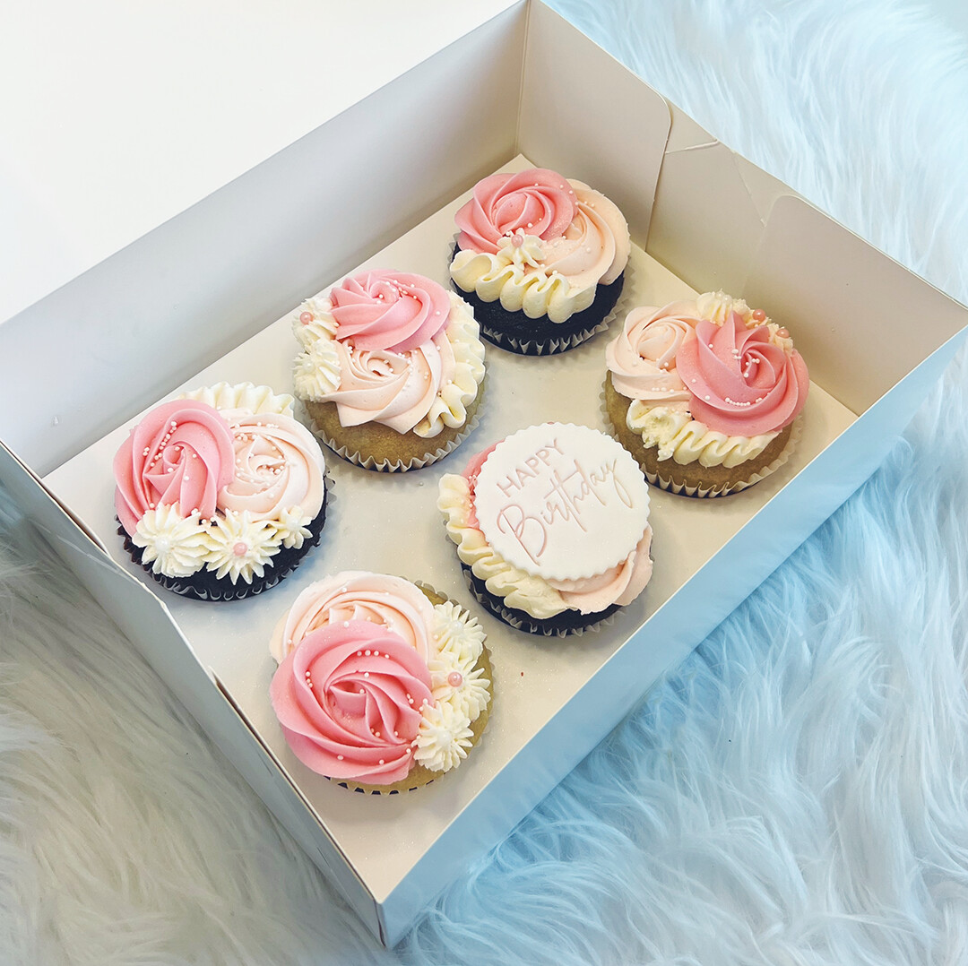 Celebration Ruffle Floral Cupcakes