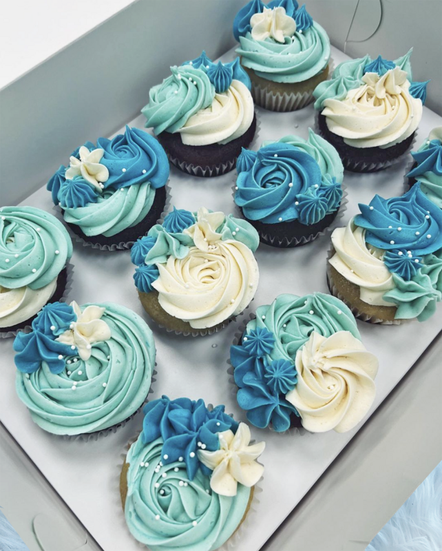 Celebration Ruffle Floral Cupcakes
