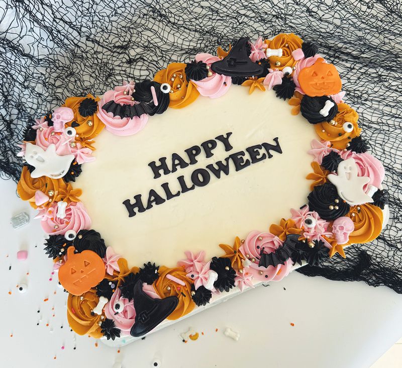 Happy Halloween Sheet Cake