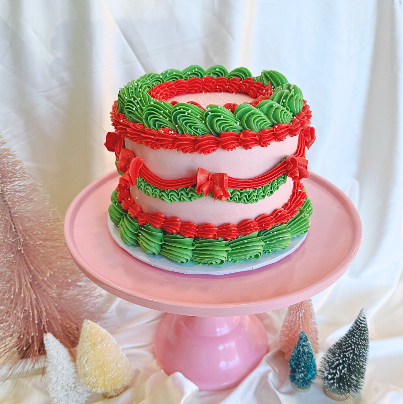 Christmas Ruffle Cake