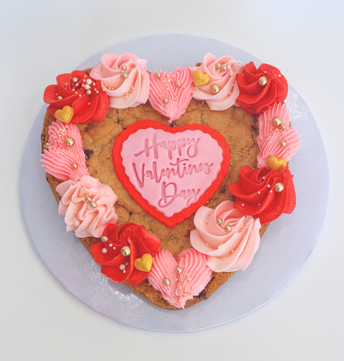 Valentine&#39;s Cookie Cake