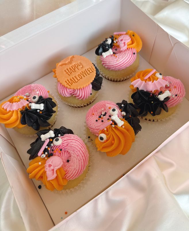 Halloween Ruffle Cupcakes