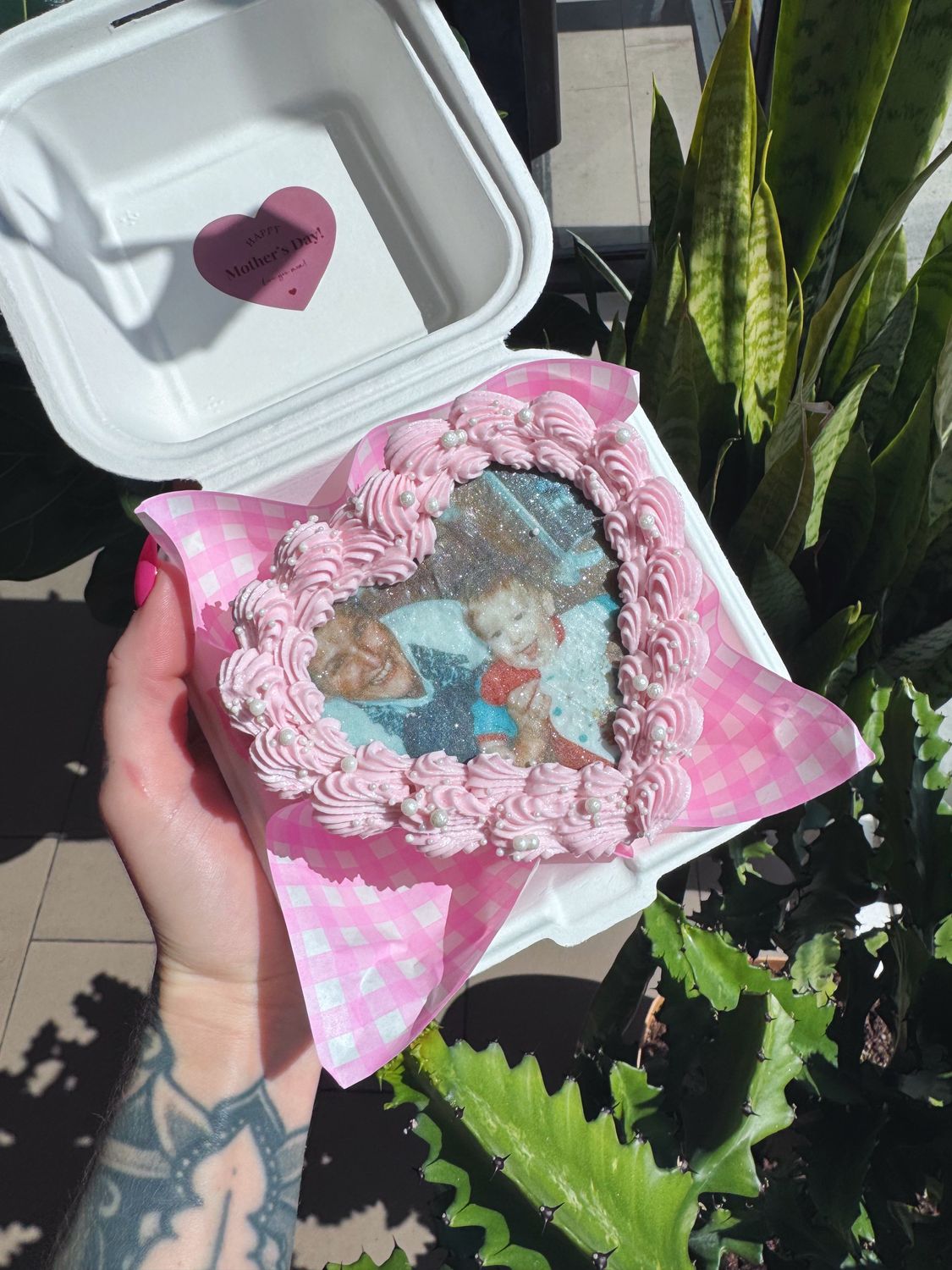 Mother's Day Photo Bento Cake