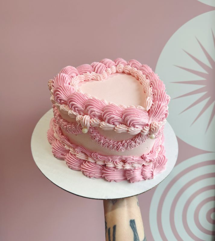 Vintage Heart Cake