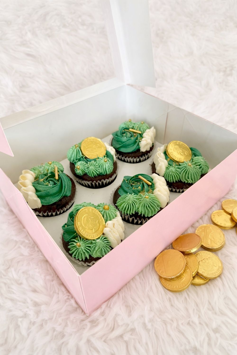 St. Patrick's Day Ruffle Cupcakes