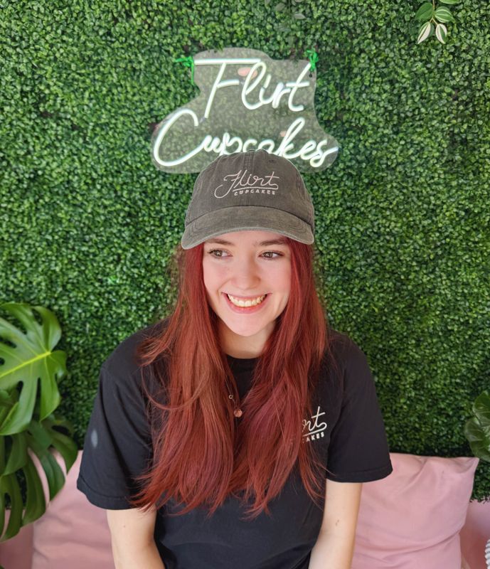 Embroidered Flirt Hat (Black)