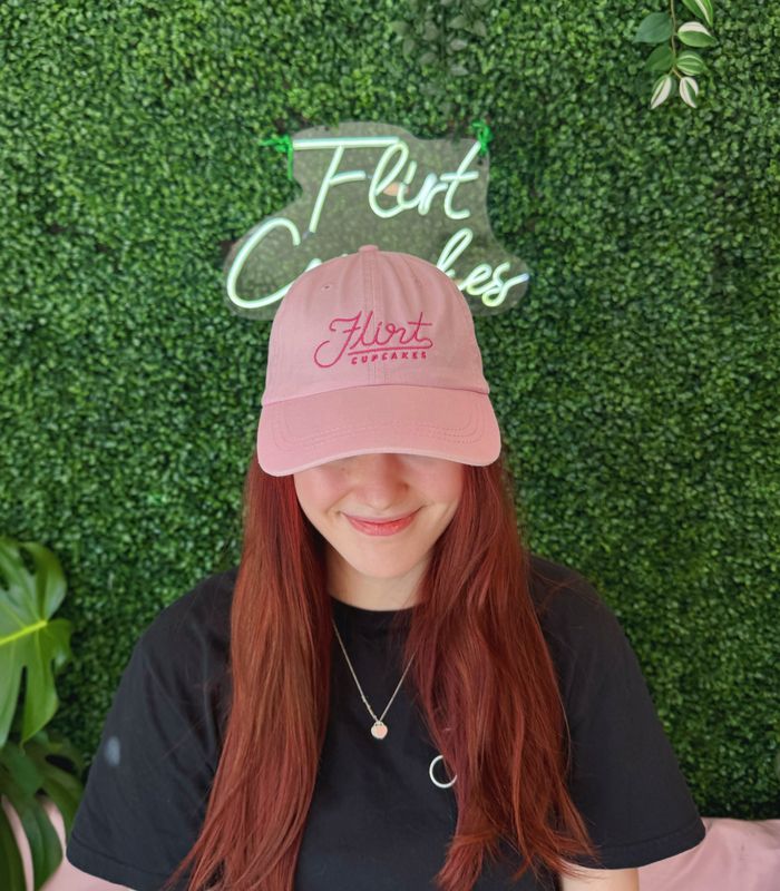 Embroidered Flirt Hat (Pink)
