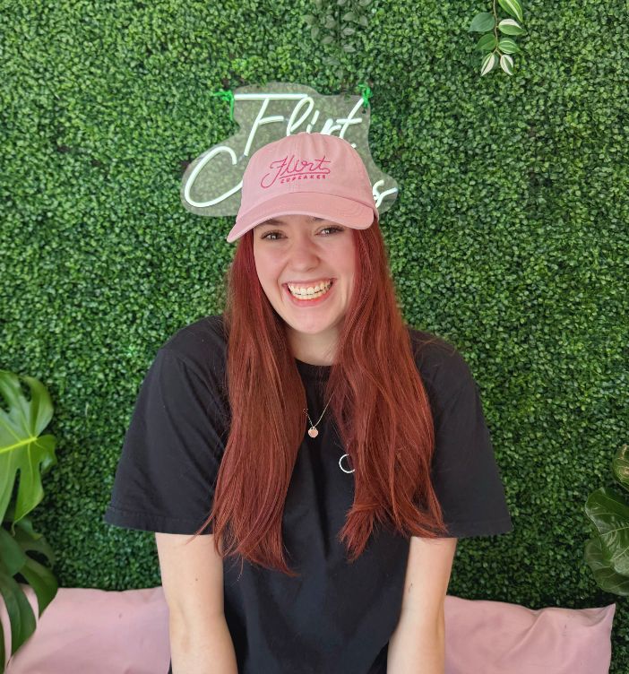 Embroidered Flirt Hat (Pink)